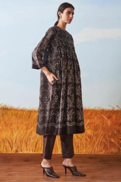 Ikai Brown Shibori Dyed Kurta Set -Inca Sales Store sh sps 2138br 4