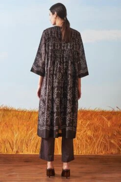 Ikai Brown Shibori Dyed Kurta Set -Inca Sales Store sh sps 2138br 5