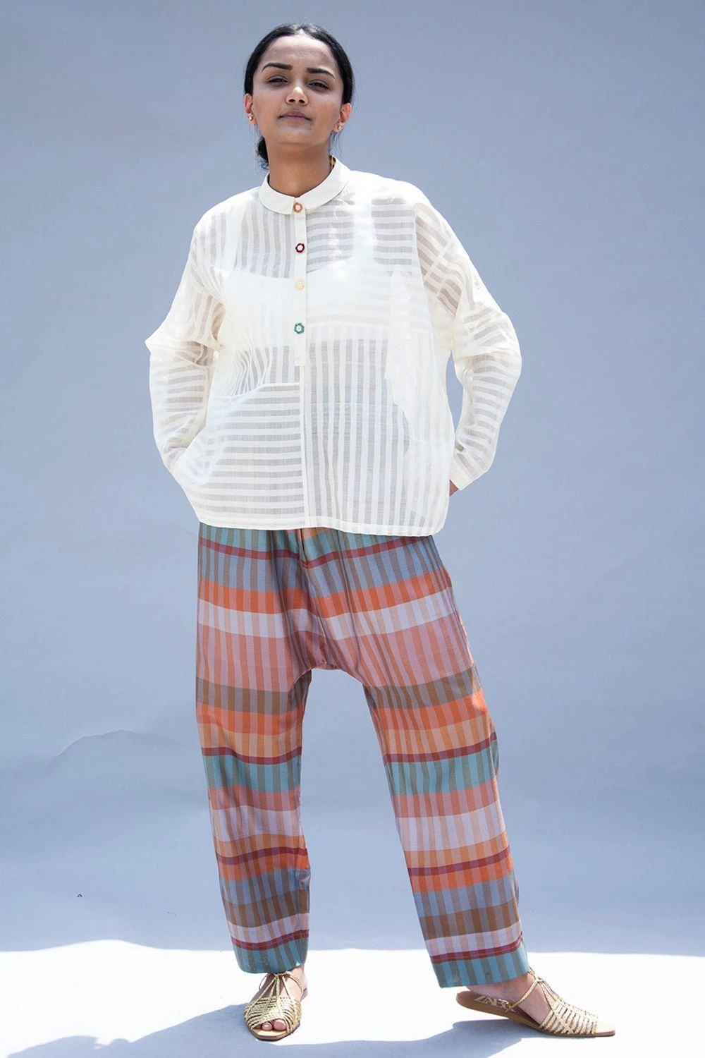 SWGT Ivory Sheer Top With Crochet Details 3 SWGT Ivory Sheer Top With Crochet Details