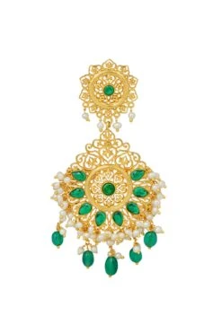 Zariin Gul-e-bahar Gold Dipped Earrings -Inca Sales Store she867ggp 4