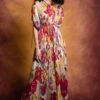 Saaksha & Kinni Floral Printed & Pleated Kaftan -Inca Sales Store sk 229sk12 1