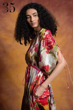 Saaksha & Kinni Floral Printed & Pleated Kaftan -Inca Sales Store sk 229sk12 5