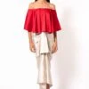 431-88 By Shweta Kapur Ivory Draped Skirt -Inca Sales Store sk0702 1