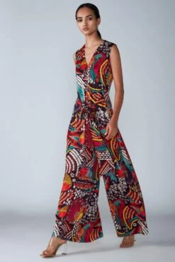Saaksha & Kinni Multicoloured Abstract Printed Jumpsuit