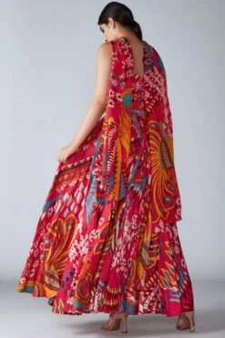 Saaksha & Kinni Pink Abstract Printed Blouse -Inca Sales Store sk071005 2