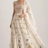 White Long Floral Anarkali -Inca Sales Store skak21 1