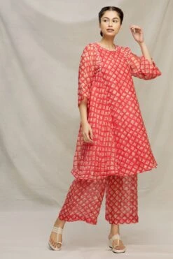 Myoho Red Floral Printed Kurta Set 7 Myoho Red Floral Printed Kurta Set -Inca Sales Store ss 2109 2