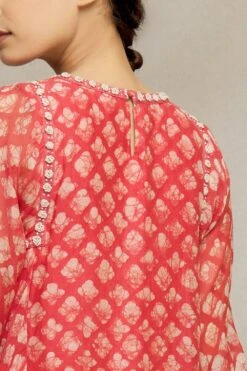 Myoho Red Floral Printed Kurta Set 9 Myoho Red Floral Printed Kurta Set -Inca Sales Store ss 2109 4