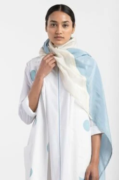 Three Powder Blue Scarf