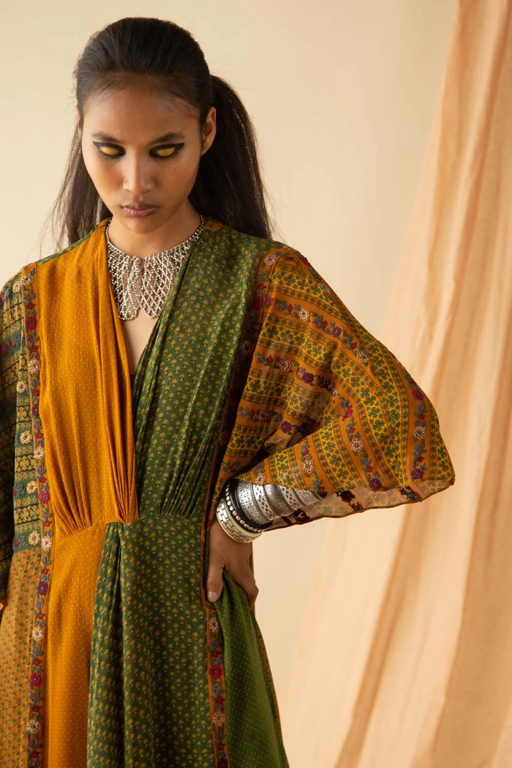 Sunira Designs Ajrakh Printed Maxi Kaftan 6 Sunira Designs Ajrakh Printed Maxi Kaftan - Image 4