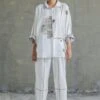 Sunira Designs White Kimono Shirt -Inca Sales Store sun0602 1