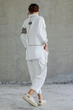 Sunira Designs White Kimono Shirt -Inca Sales Store sun0602 5
