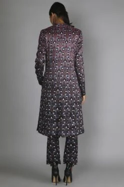 SVA Merlot Ombre Geometric Jacket & Pant Set -Inca Sales Store svaw20p03a svaw20k03 4