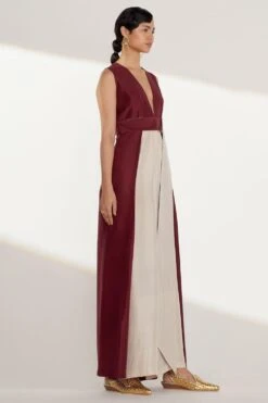 Twinkle Hanspal Colour Blocked Jumpsuit With Attached Belts -Inca Sales Store tgn06 3