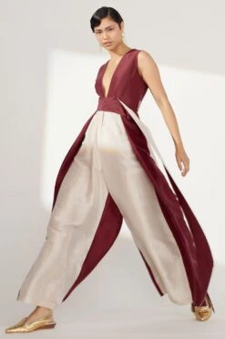 Twinkle Hanspal Colour Blocked Jumpsuit With Attached Belts -Inca Sales Store tgn06 4