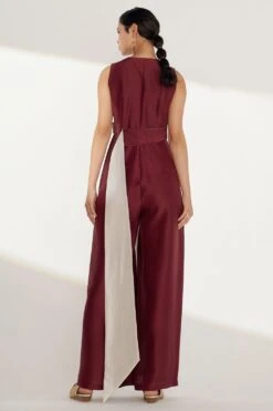 Twinkle Hanspal Colour Blocked Jumpsuit With Attached Belts -Inca Sales Store tgn06 6