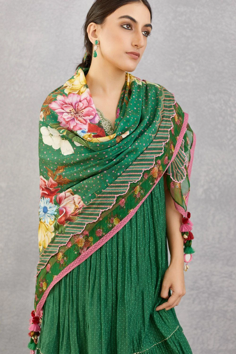 Torani Panna Chokor Guncha Scarf 4 Torani Panna Chokor Guncha Scarf - Image 2