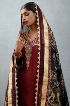 Torani Jet Black Gota Embroidered Short Kurta Set -Inca Sales Store tr 1309tg10 3