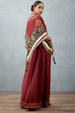 Torani Burgundy Bhagalpuri Printed Scarf 9 Torani Burgundy Bhagalpuri Printed Scarf -Inca Sales Store tr 1309tg27 4