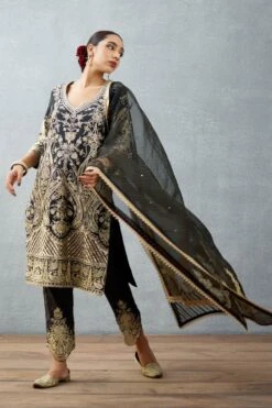 Torani Jet Black Printed Scarf -Inca Sales Store tr 1309tg30 2