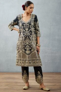 Torani Jet Black Printed Scarf -Inca Sales Store tr 1309tg30 3