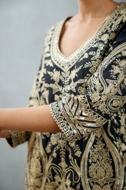 Torani Jet Black Printed Scarf -Inca Sales Store tr 1309tg30 4