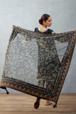 Torani Jet Black Printed Scarf -Inca Sales Store tr 1309tg30 6