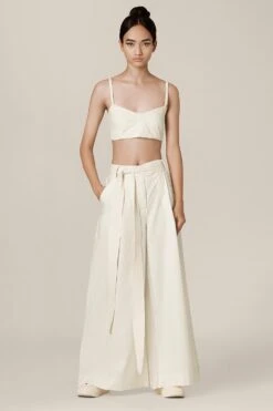 Chola Pleated White Pants With Belt -Inca Sales Store tr0028c 3 1