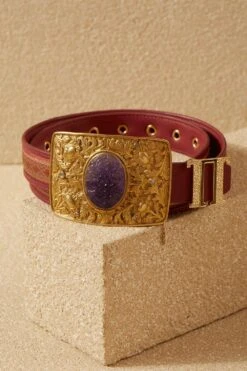 Tarun Tahiliani Accessories Amethyst Stone Buckle