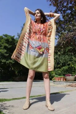 Varun Bahl Pret Kilim Pattern Drawstring Kaftan