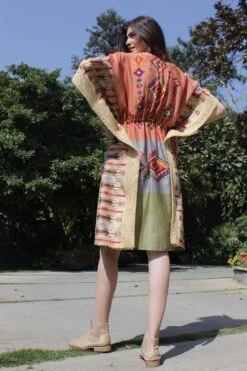 Varun Bahl Pret Kilim Pattern Drawstring Kaftan -Inca Sales Store vb pr1 bk21 ks11 4