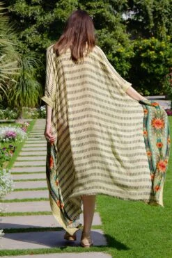 Varun Bahl Pret Green Kilim Printed Kaftan -Inca Sales Store vb pr1 gk21 kf03 4