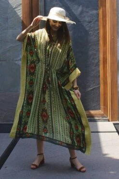 Varun Bahl Pret Printed Georgette Drawstring Kaftan