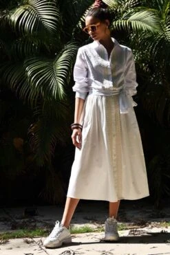 Varun Bahl Pret White Shirt Dress