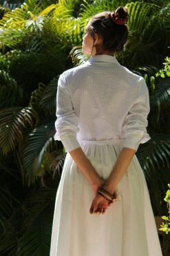 Varun Bahl Pret White Shirt Dress -Inca Sales Store vb pr2 sp21 d41 4