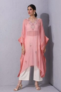 Varun Bahl Pret Pink Calf Length Kaftan -Inca Sales Store vb pret 20 mor tp k 05 4
