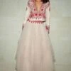 Varun Bahl Cameo Pink Tulle Skirt & Embroidered Jacket Set