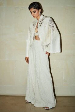 Varun Bahl Ivory Co-ord Set With Hand Embroidered Jacket -Inca Sales Store vb1509 21 3