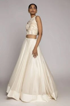 Varun Bahl Embroidered Chanderi Lehenga -Inca Sales Store vb cw19 ak gw 4 3