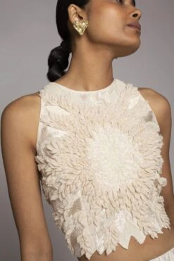 Varun Bahl Embroidered Chanderi Lehenga -Inca Sales Store vb cw19 ak gw 4 5