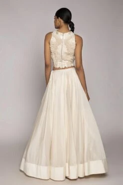 Varun Bahl Embroidered Chanderi Lehenga -Inca Sales Store vb cw19 ak gw 4 7