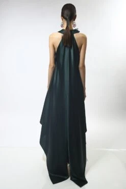 Varun Bahl Draped Satin Cape Set With Floral Embellishments -Inca Sales Store vb dc 20 tb c 02 5