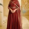 Varun Bahl Maroon Embroidered Anarkali Set -Inca Sales Store vbcw20k 023 1