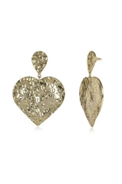 Valliyan By Nitya Arora Beaten Heart Gold Earring -Inca Sales Store vbn er 008 2