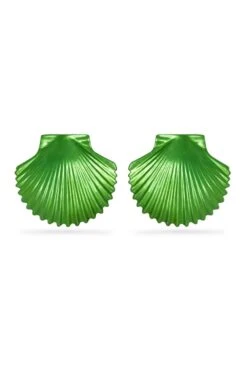 Valliyan By Nitya Arora Green Tops Shell Earring