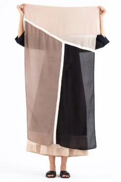 Three Silk Crepe Scarf