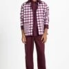 Three Men Wine Co-ord Set With Reversible Jacket