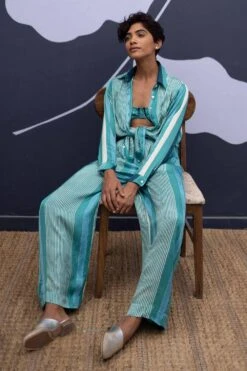 YAM Blue Hand Block Printed Co-ord Set 9 YAM Blue Hand Block Printed Co-ord Set -Inca Sales Store yam0642 3