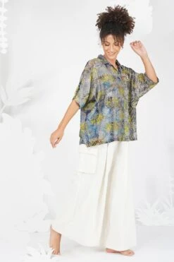 YAVI Alexandra Cotton Silk Shirt -Inca Sales Store yc11t 22 3