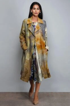 YAVI Impressionist Printed Linen Jacket